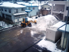 今年度初の排雪作業
