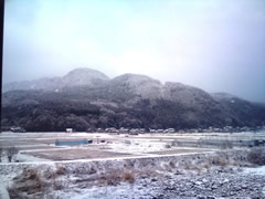 うっすら雪景色